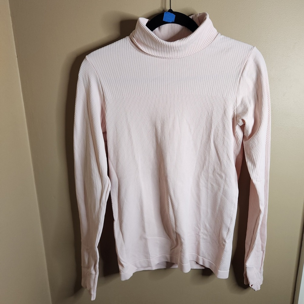 Athleta Flurry Base Layer Turtleneck Pink Size M 348748